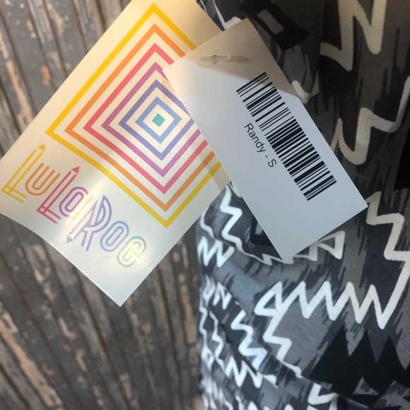 NWT LuLaRoe Randy - Black Grey White - Size Small - Picture 7 of 8